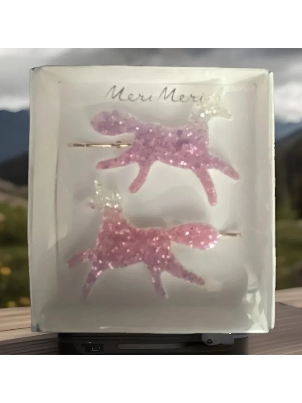 Meri Meri Girls Unicorn Ombre Hair Clips Sparkly Boxed Gift Set Party Whimsical